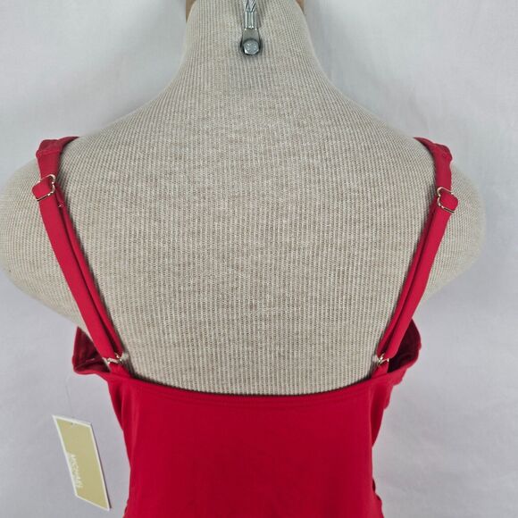 Michael Kors One Piece Swimsuit Women's 14 Red Cruise 2020 Crossover NWT - Picture 7 of 16